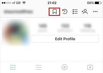 Instagram collections bookmark icon